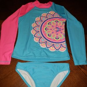 Girls rash guard swim suit